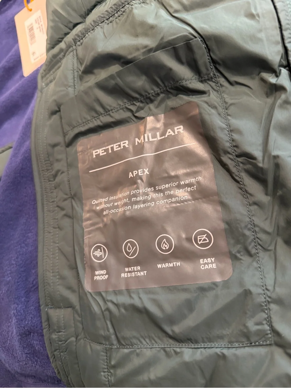 NWT Peter Millar Apex Hybrid Hoodie Jacket Nordic Pine Navy (Small)